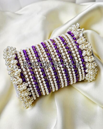 Gajra Pearl Bangles - 023