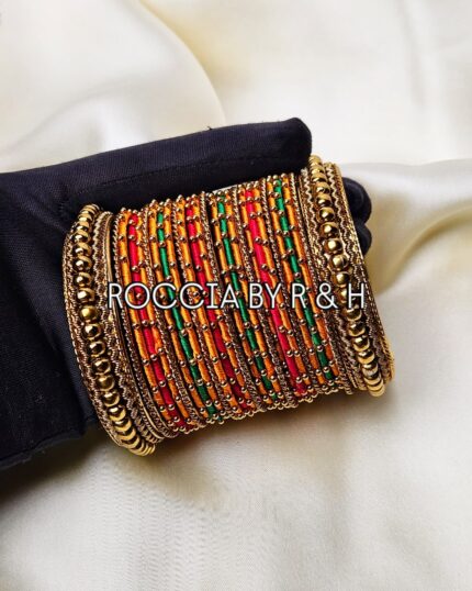 Metal Kundan Bangles - 037