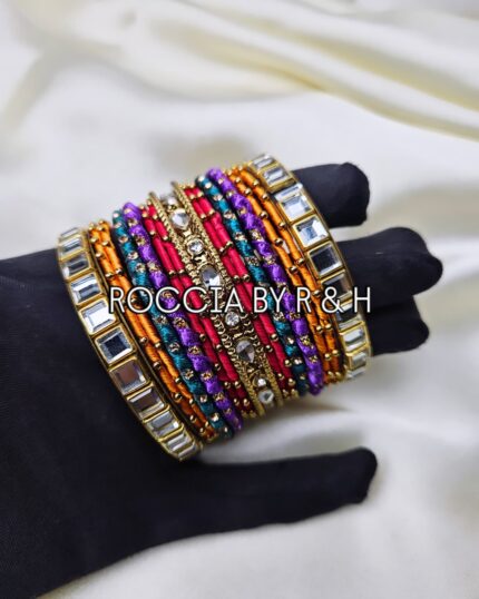 Metal Kundan Bangles - 027
